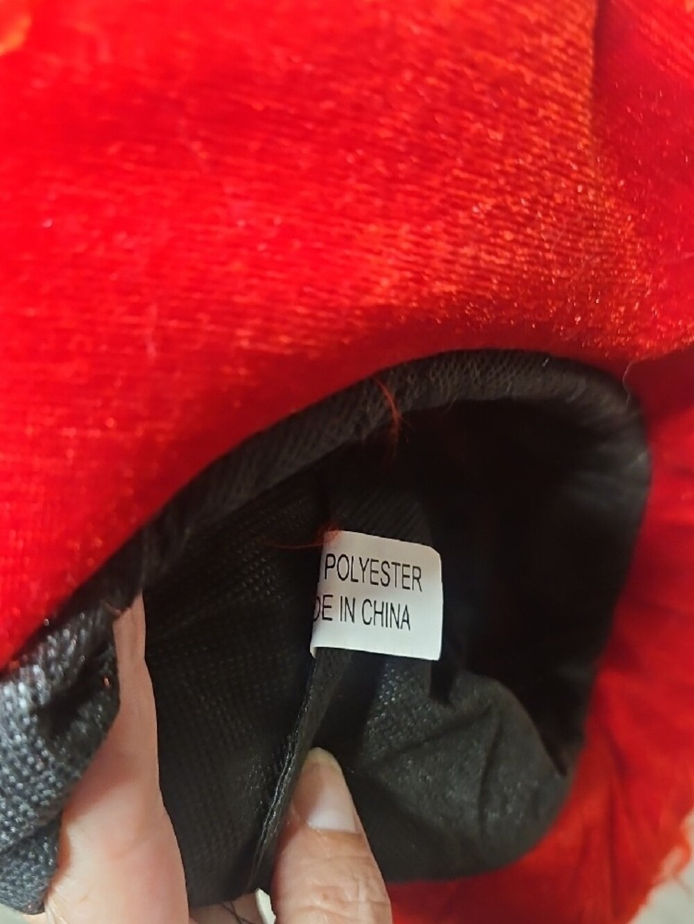 Red Faux Fur Bucket Hat - Women Accessories - Picture 5 of 5
